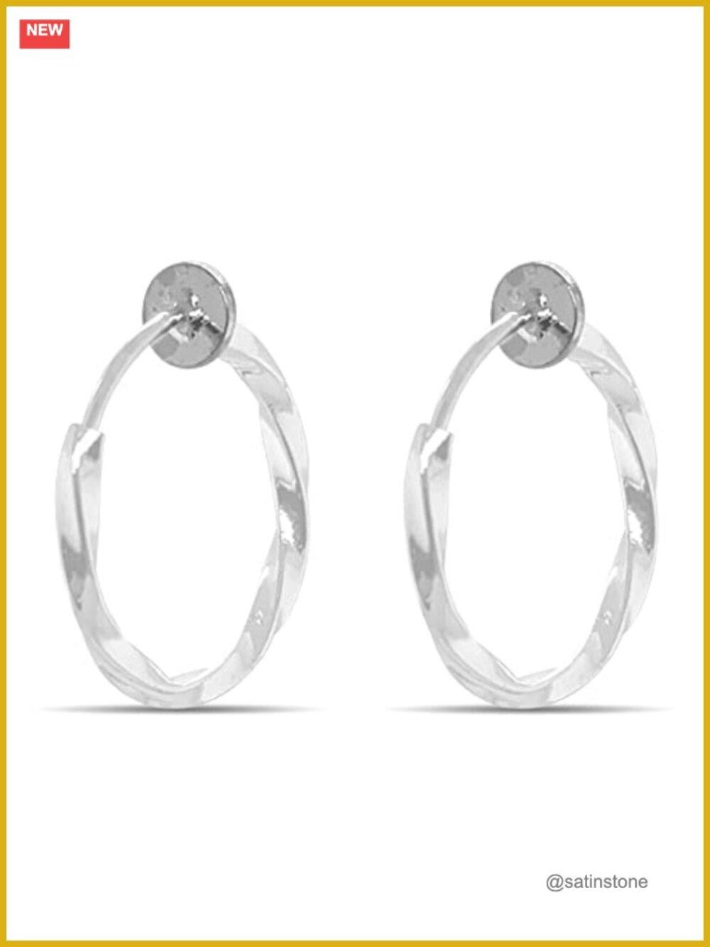 Clip On Spring Hoop Earrings for Non-Pierced Ears Alloy Lightweight Comfortable